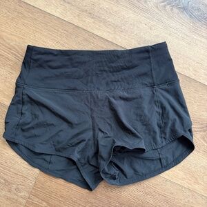 Lululemon Black Speed Up Shorts Size 4 EUC